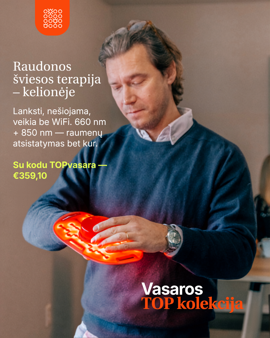 LumaFlex® ESSENTIAL pārnēsājama sarkanās gaismas un tuvā infrasarkanā (NIR) lampa